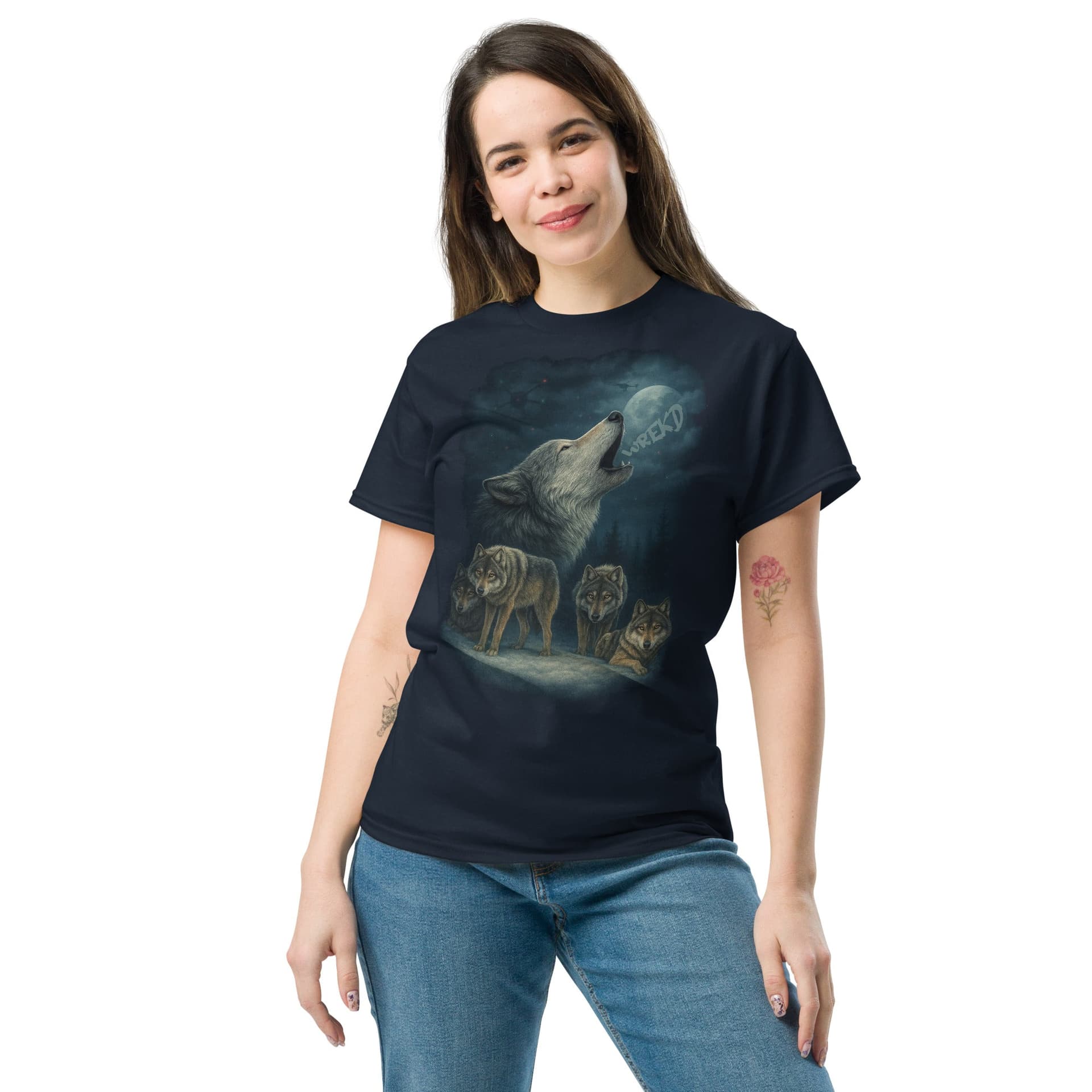 WREKD® Howling at the Drones Tee for fpv drones 2