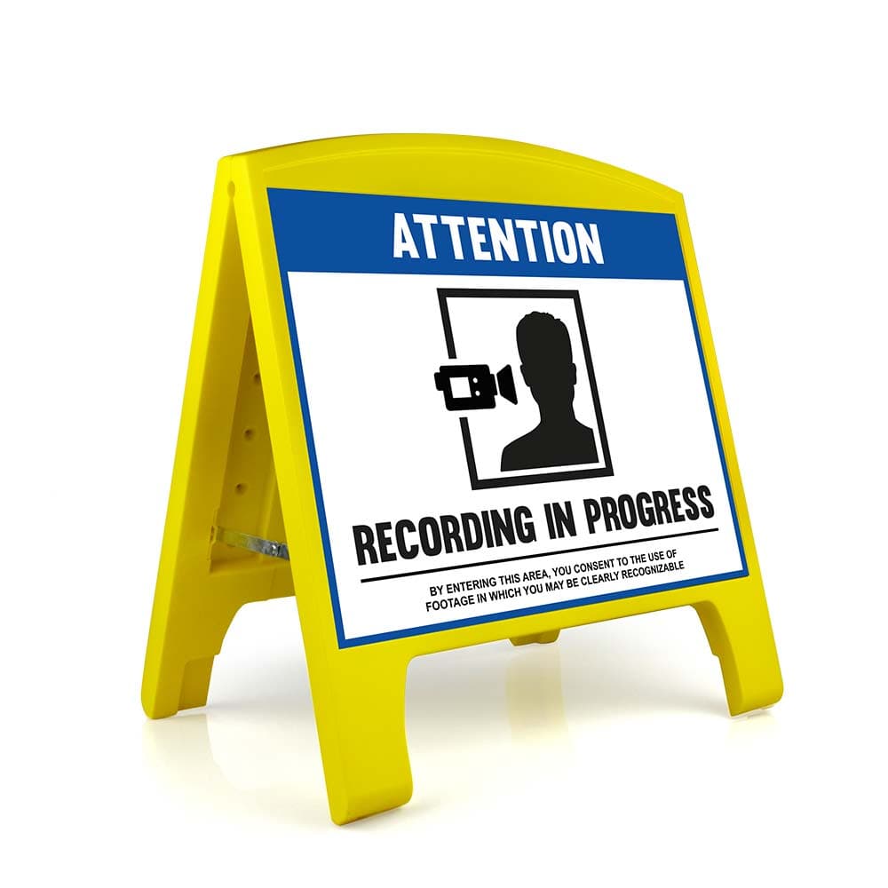Warning Sign - Large - Recording in Progress - English for fpv drones 2