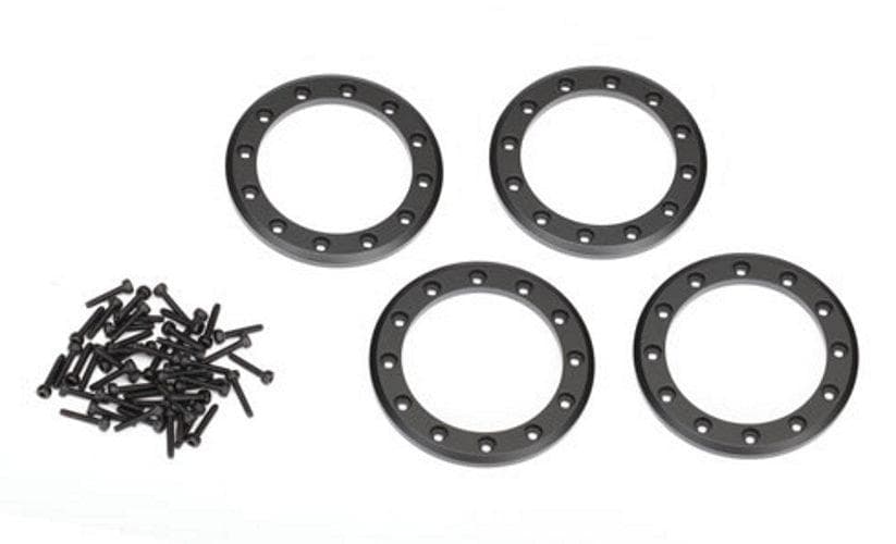 Traxxas 8169T Beadlock Rings Black (1.9') (Aluminum) (4)/ 2x10 CS (48) TRX-4 for fpv drones