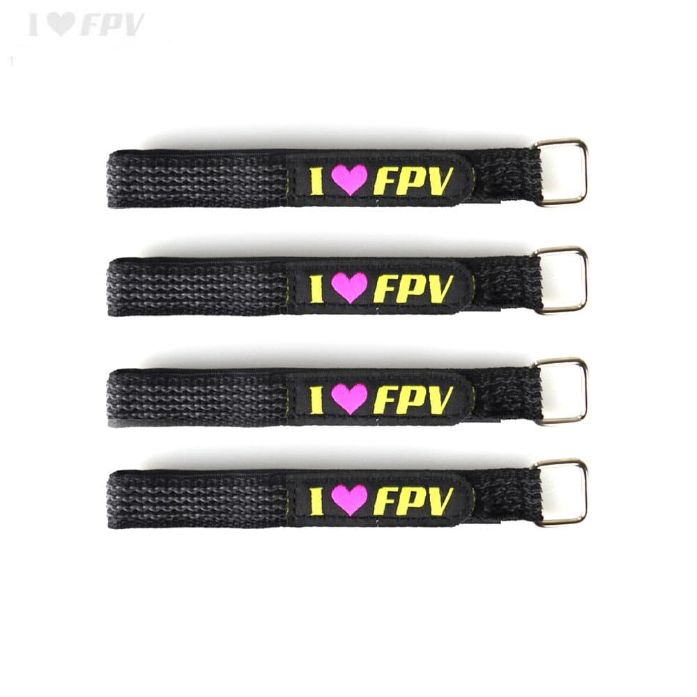 I LOVE FPV Unbreakable LiPo Strap SLIM - 24x1.6cm - 4 STUKS for fpv drones