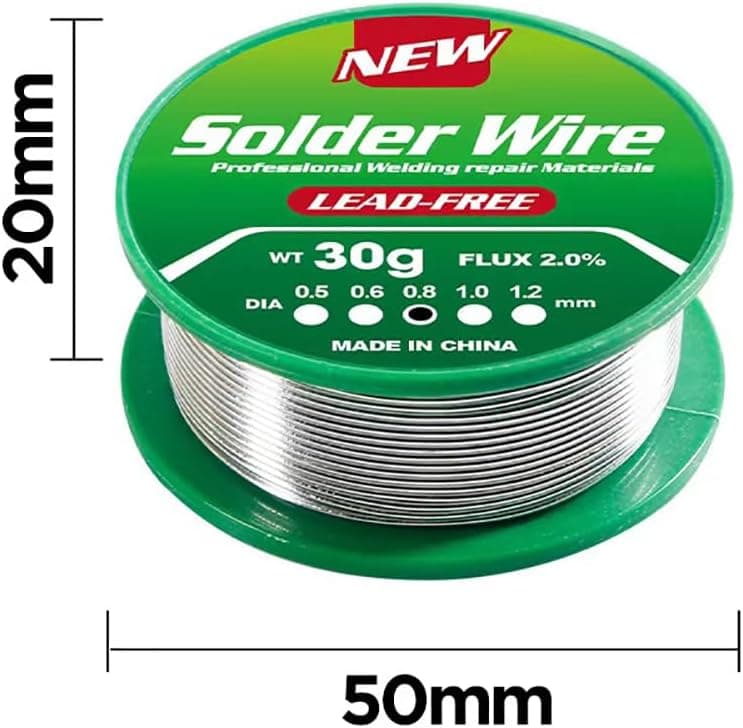 Hilo de soldadura de 0.8 mm, Sn99.3/Cu0.7, 20 g, con fundente y núcleo de resina 30g for fpv drones 4