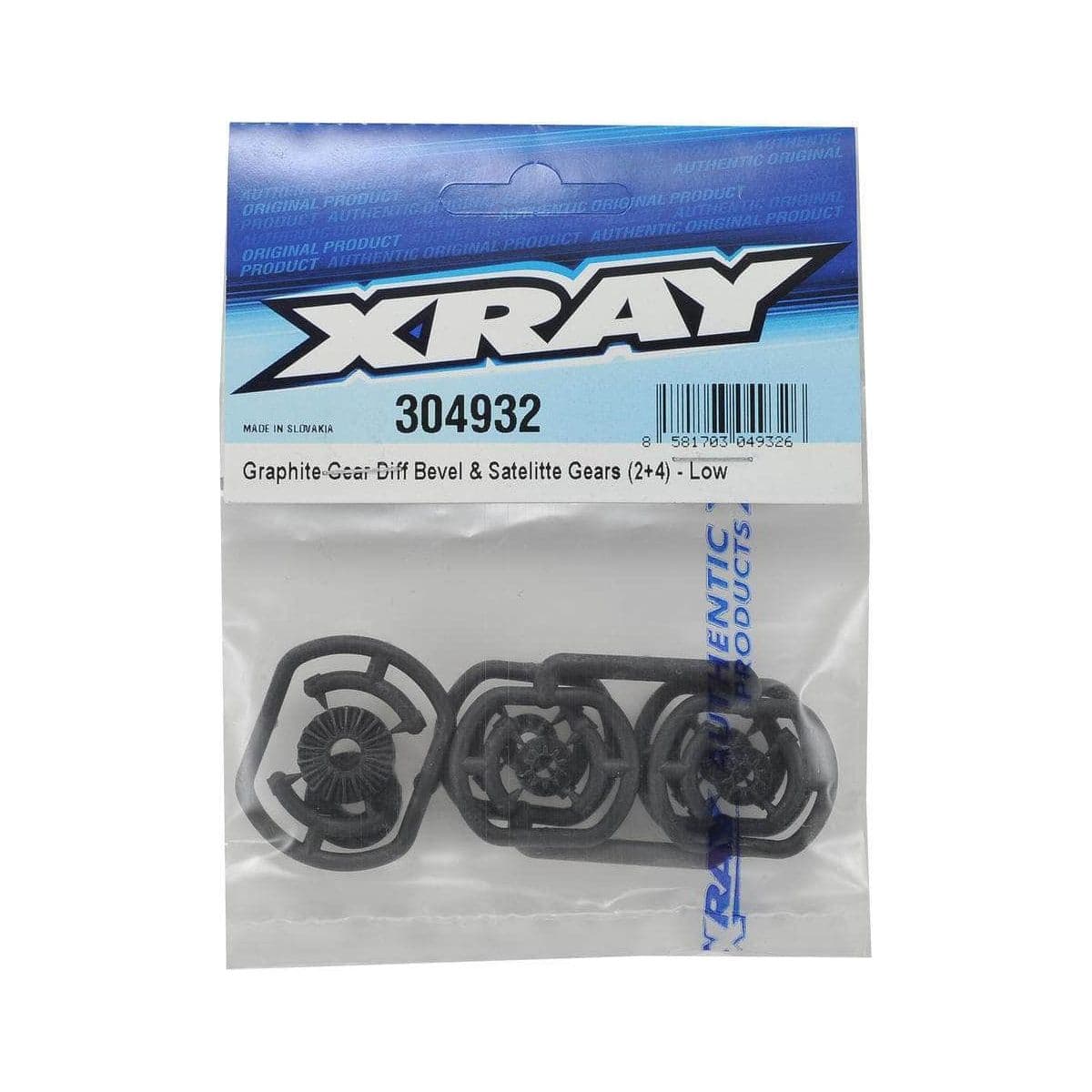 XRA304932, XRAY Graphite Gear Differential Bevel & Satellite Gear Set (Low) for fpv drones 1