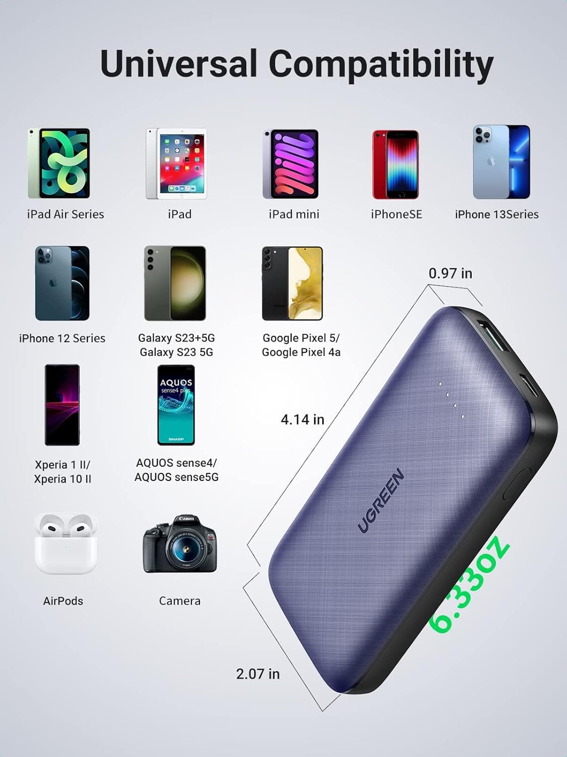 UGREEN 80749 20W 10000mAh USB C Power Bank [DG] for fpv drones 1