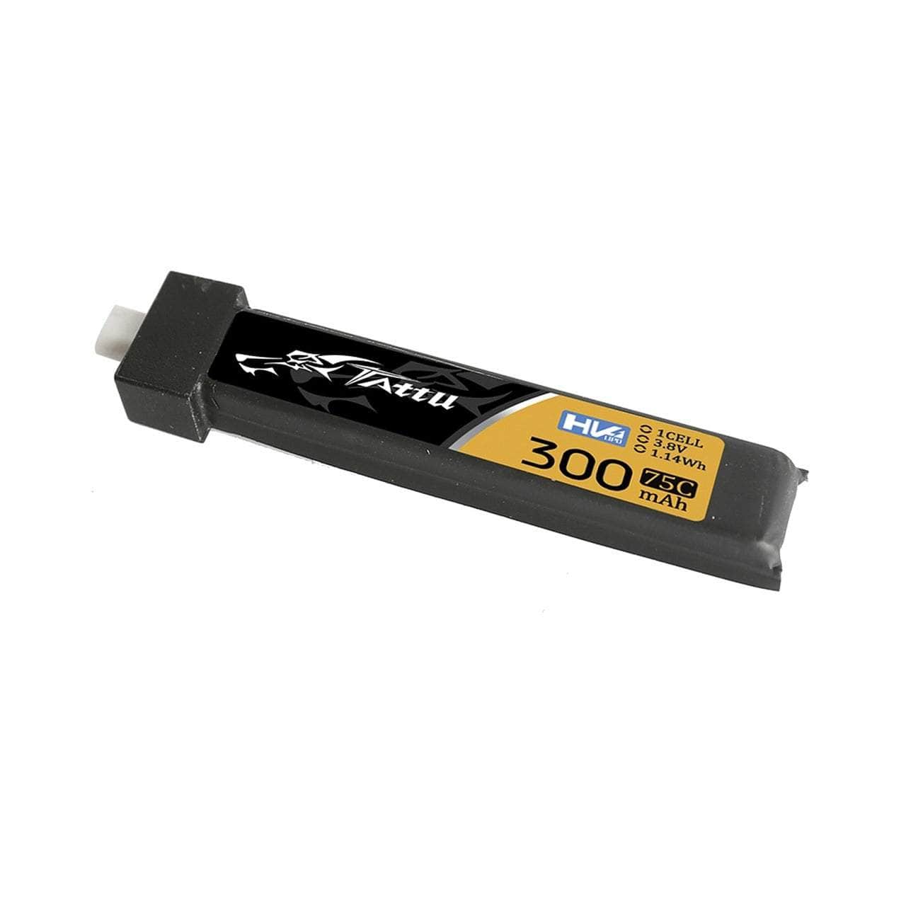 Tattu 3.8V 1S 300mAh 75C LiHV Battery 5 Pack - Choose Version for fpv drones