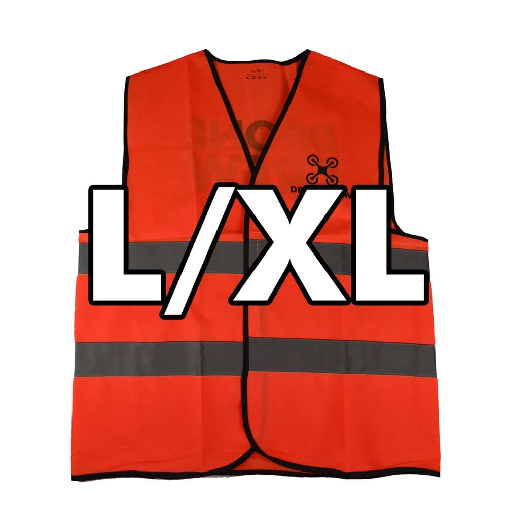 Veiligheidshesje - Drone Crew - ORANJE - Maat L/XL for fpv drones