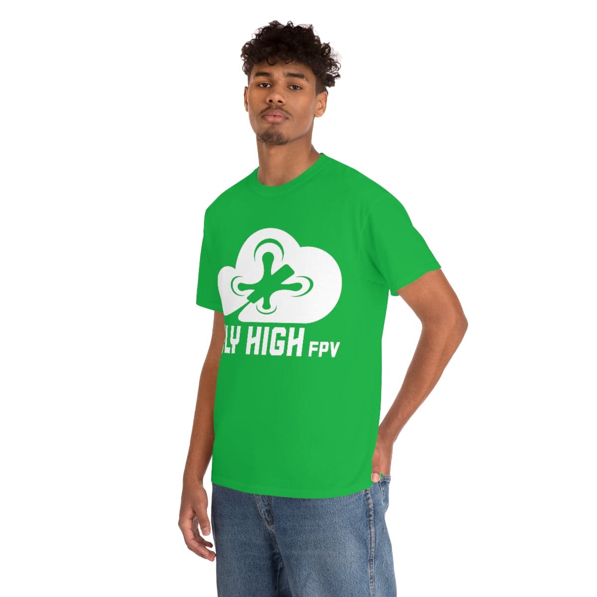 Fly High FPVTee - White Logo for fpv drones 71