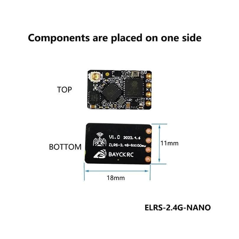 BayckRC ELRS 2.4GHz Receiver - T Antenna for fpv drones 2