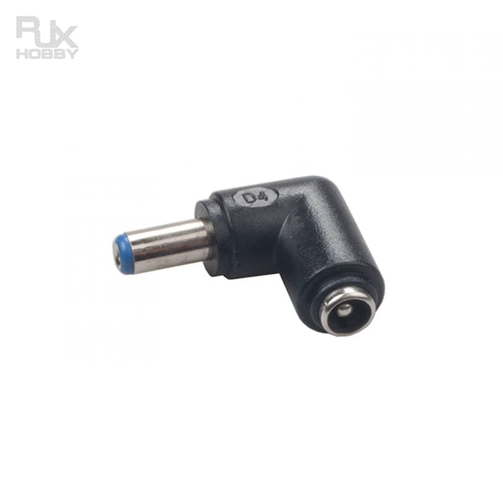 90° DC Barrel Adapter - DC5.5 x 2.5 mm (Male) naar DC5.5 x 2.5 mm (Female) for fpv drones