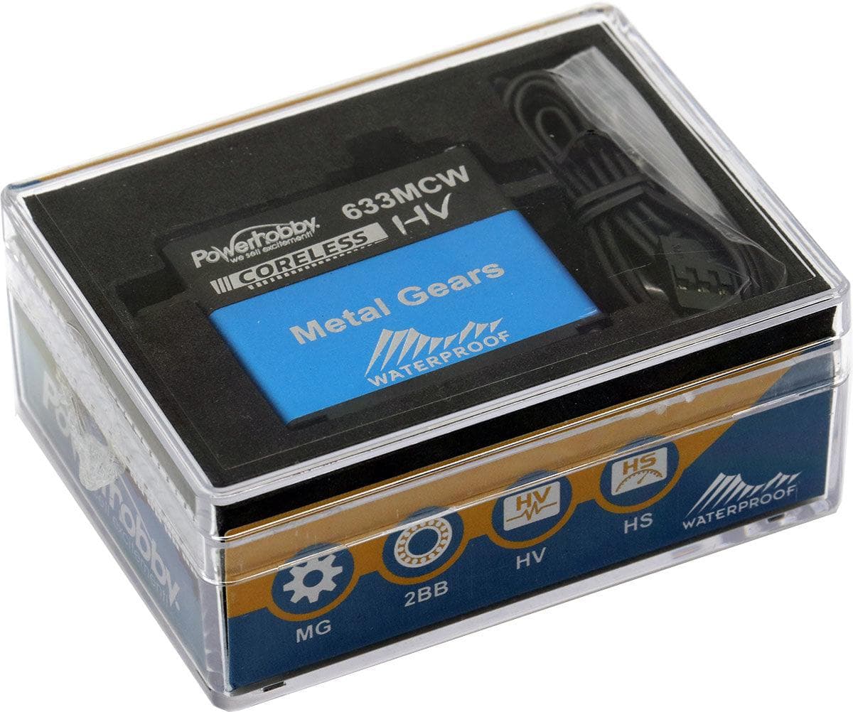 Powerhobby 633MCW High Voltage Waterproof Coreless Steel Gear Servo / Aluminum Case for fpv drones 3