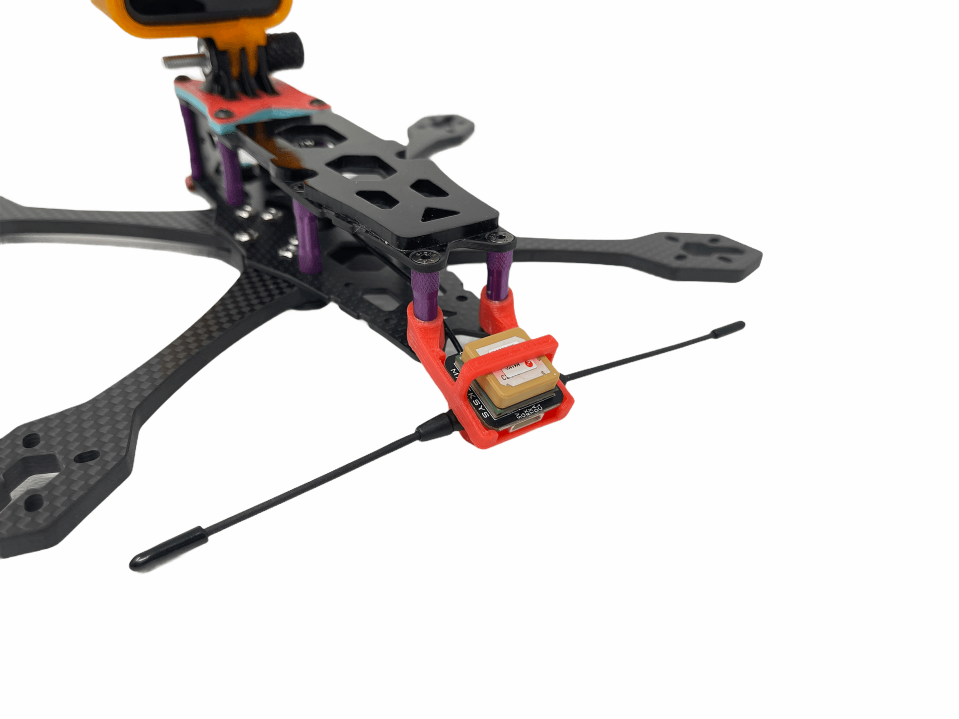 M8Q-5883 GPS Module Standoff Mount w/ Immortal-T (3D Print Only) for fpv drones