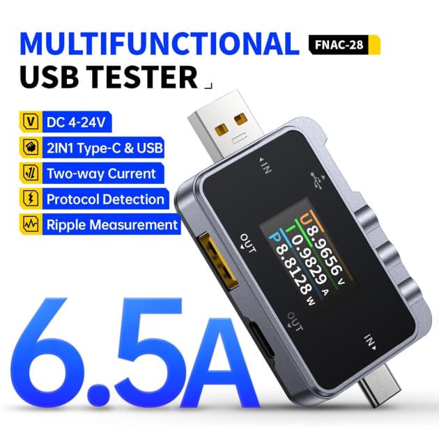 Fnirsi FNAC-28 USB Charging Tester for fpv drones 1