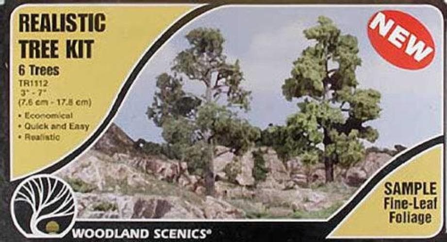 Woodland Scenics TR1112 N/HO Tree Kits 3-7" (6) Train Scenery for fpv drones