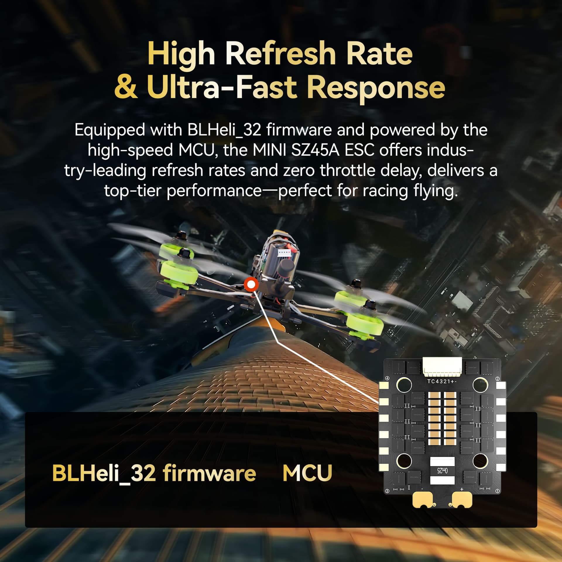 MEPS Mini SZ45A 3-6S 4-in-1 Fast Response ESC-20x20mm for FPV Racing Drone for fpv drones 2
