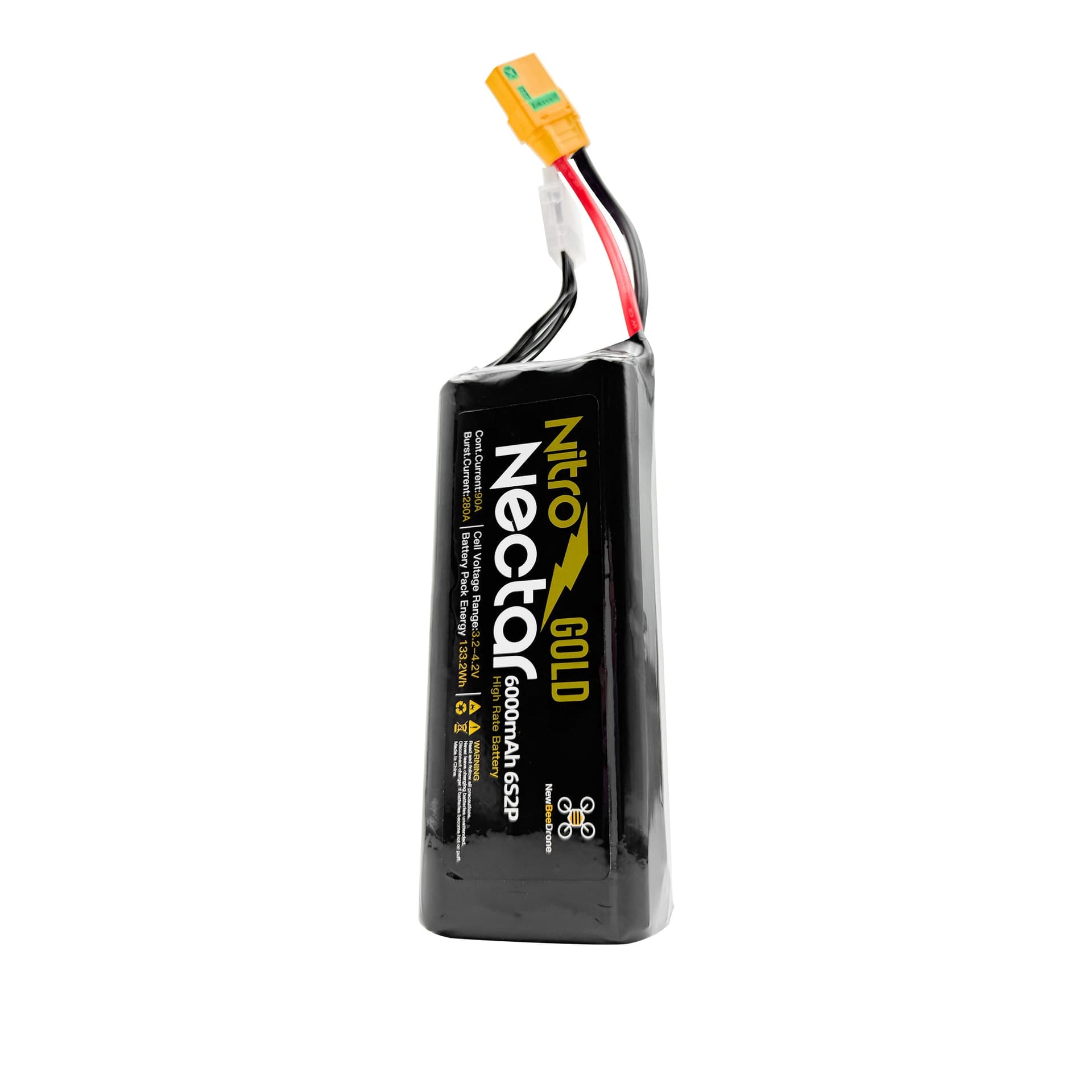 NewBeeDrone Nitro Nectar GOLD JP30 18650 6000mAh 6S2P High Rate Battery for fpv drones 2