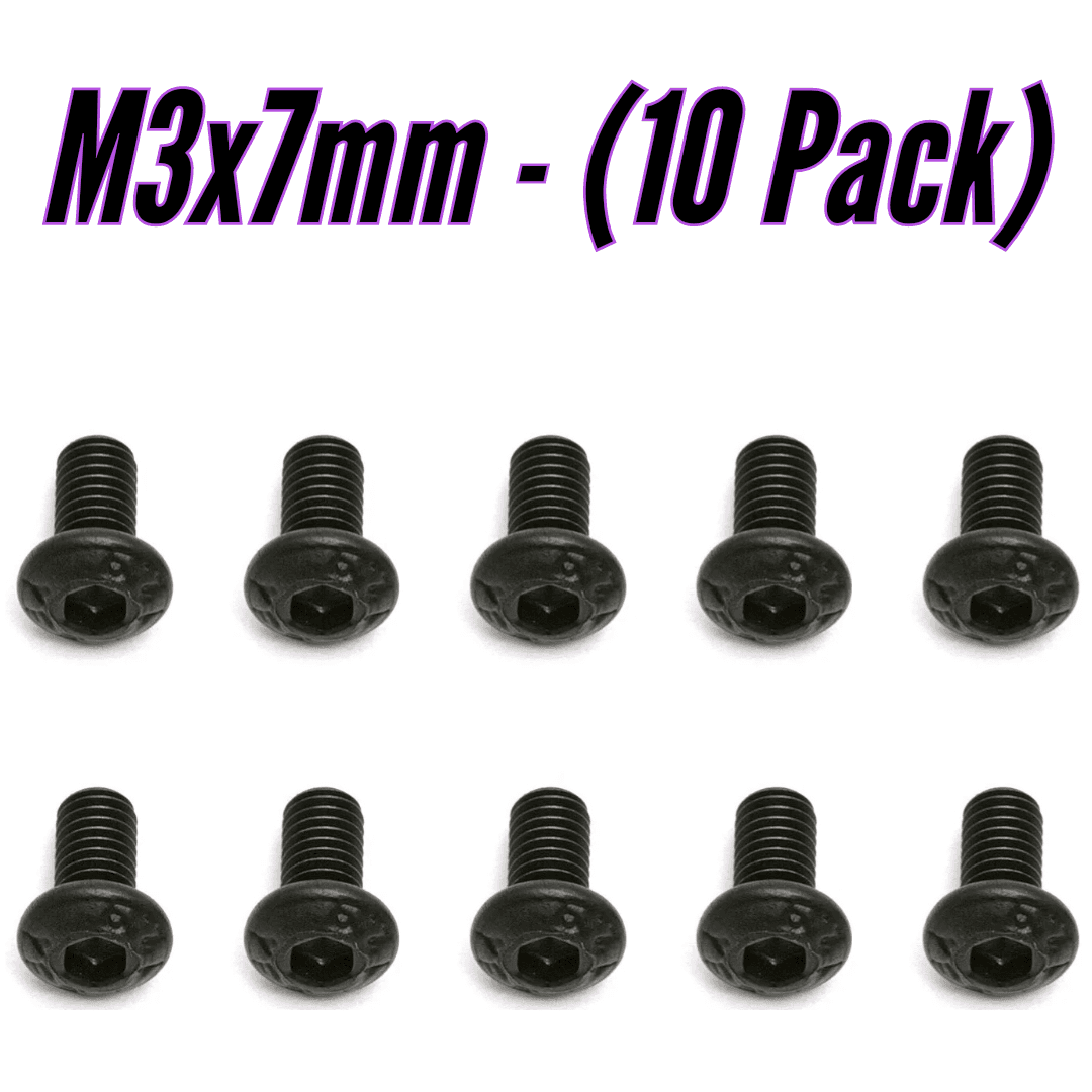 M3×7mm Button Head Screws - (10 Pack) for fpv drones