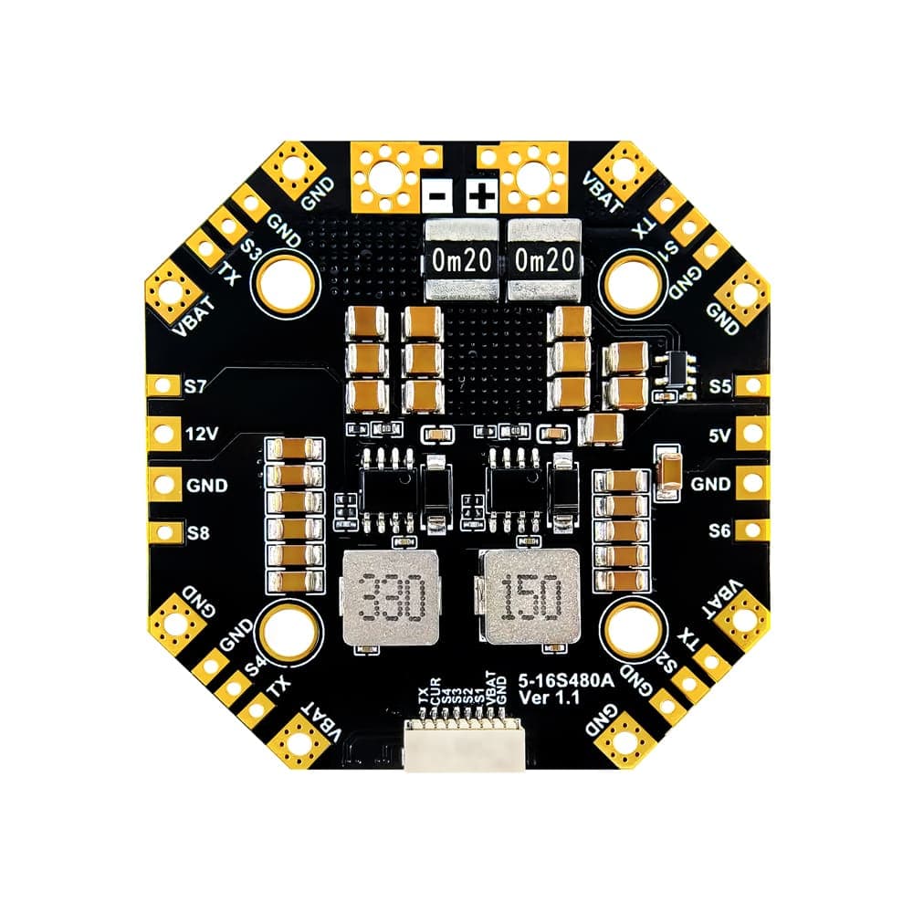 MAXKGO 5-16S 480A High Current Power Distribution Board (PDB) for FPV Drone | Dual BEC 5V/12V Output for fpv drones 2