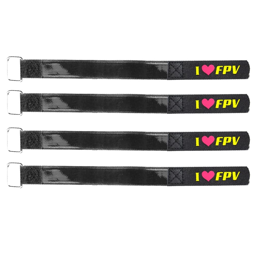 I LOVE FPV LiPo Strap - 23.5 cm - 4-PACK for fpv drones 1