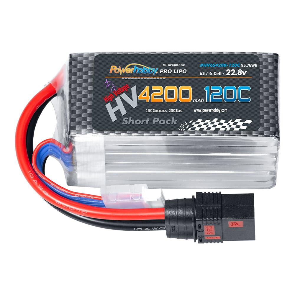 Powerhobby 6S 22.8V 4200mah 120C GRAPHENE + HV Lipo Battery w QS8 Plug for fpv drones 2
