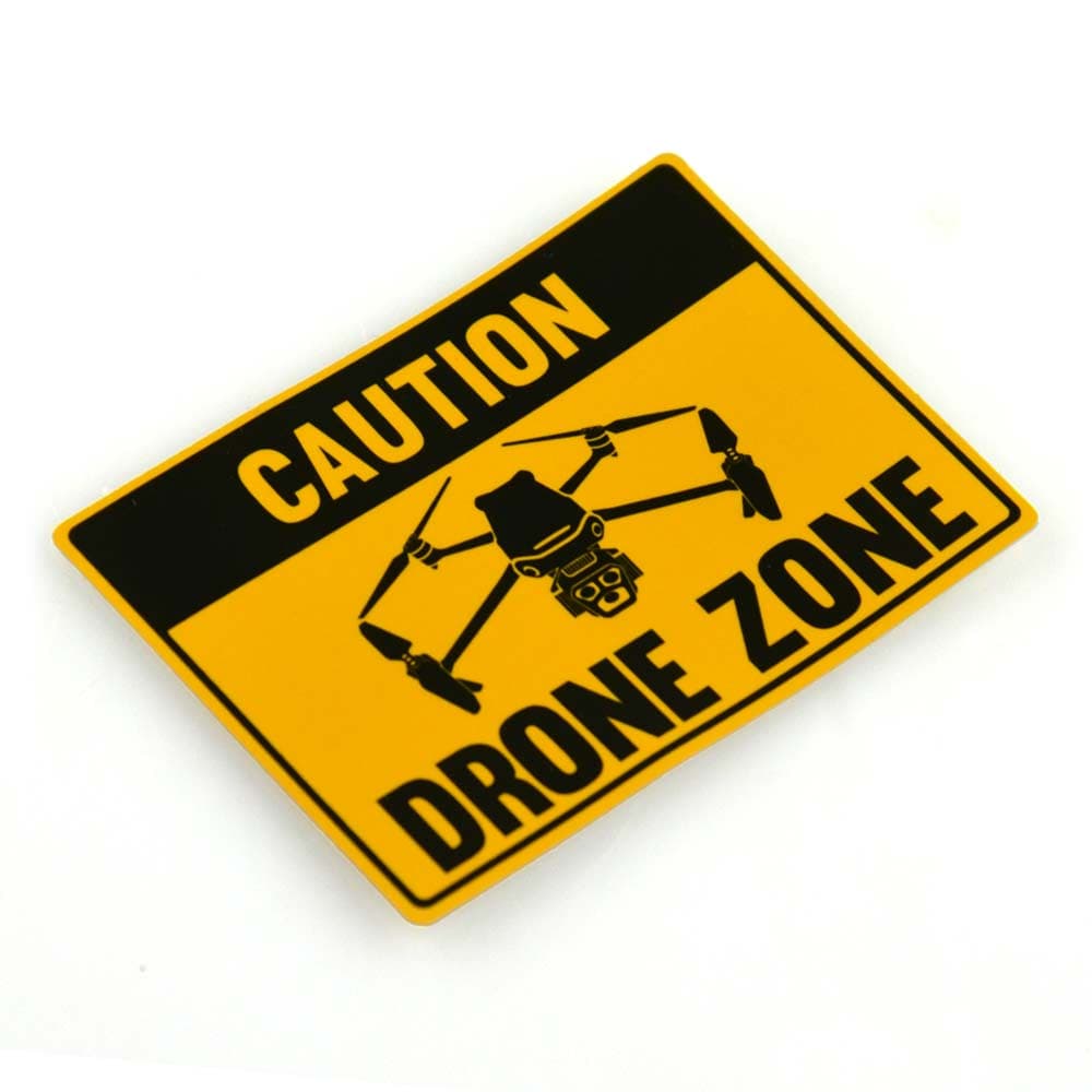 Caution Drone Zone Sticker for fpv drones 2