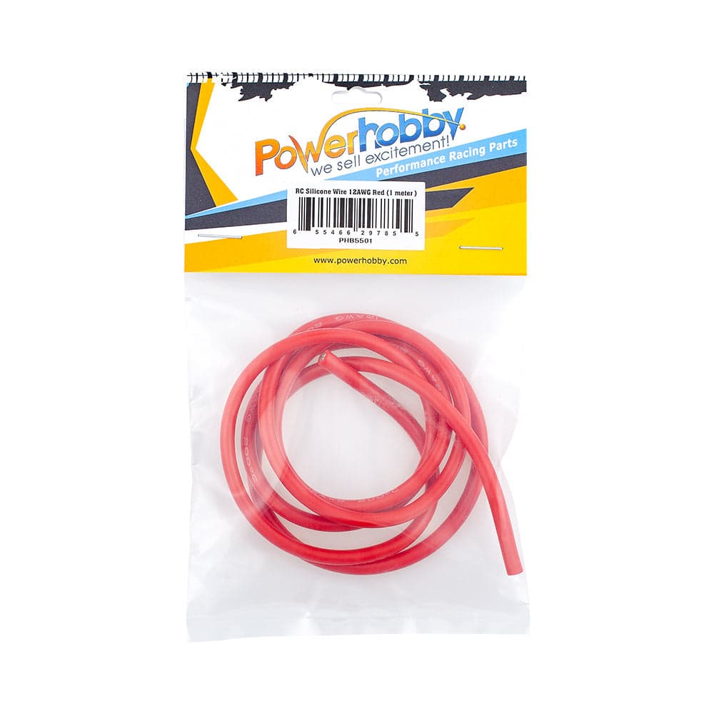 Powerhobby 12AWG RC Silicone Hookup Wire Red 1 Meter for fpv drones 1