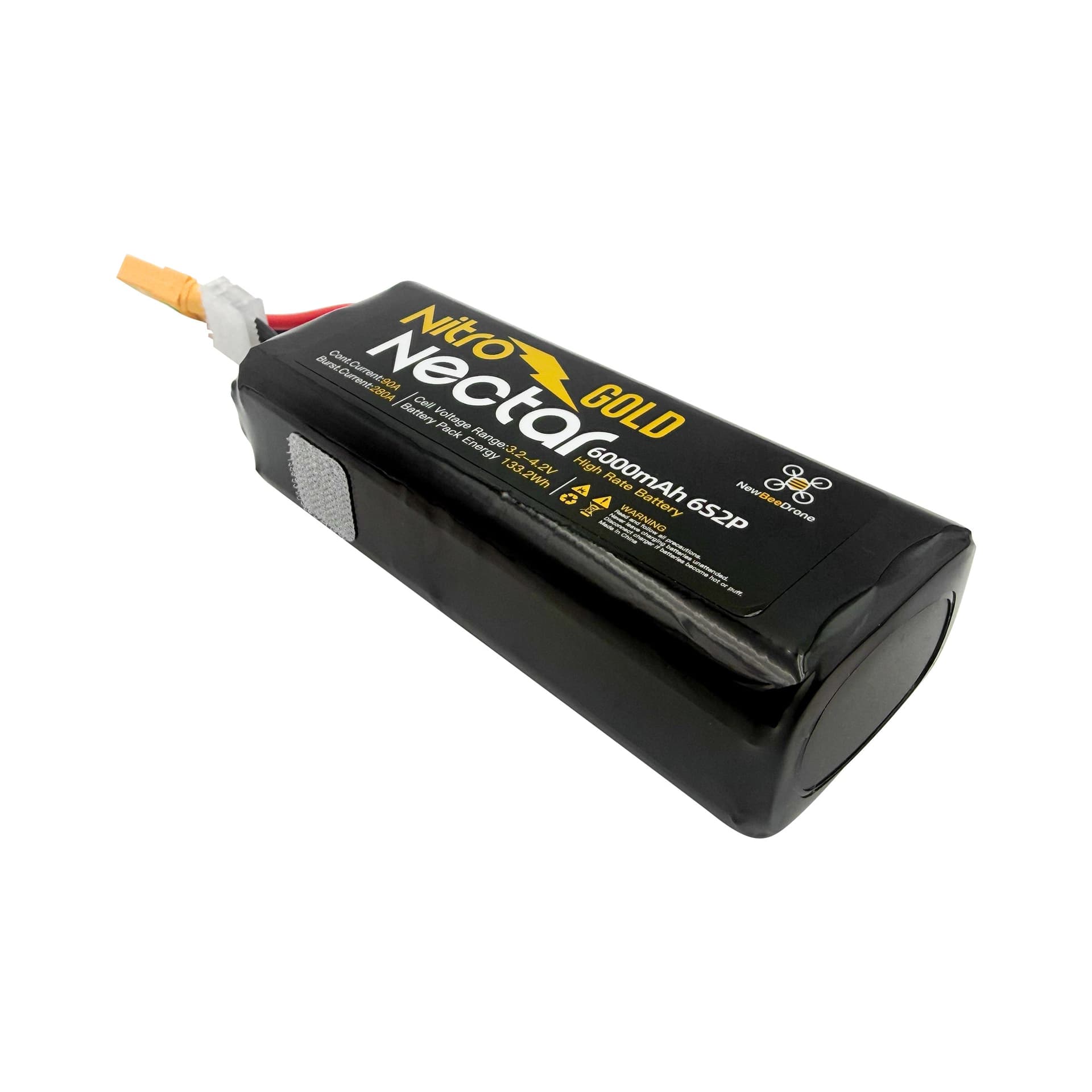 NewBeeDrone Nitro Nectar GOLD JP30 18650 6000mAh 6S2P High Rate Battery for fpv drones 4