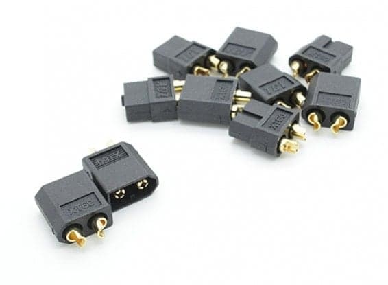 XT60 Connectors Yellow/Black (Pack of 10) for fpv drones 1