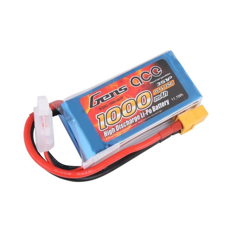 Gens ace 1000mAh 11.1V 25C 3S1P Lipo Battery Pack for fpv drones 2