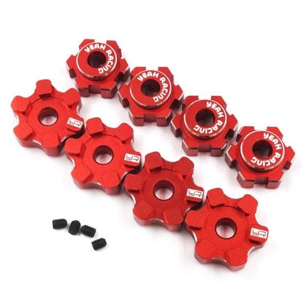 Yeah Racing TRMA-001RD Aluminum 7075 17mm Wheel Hex Set TRAXXAS MAXX Red for fpv drones