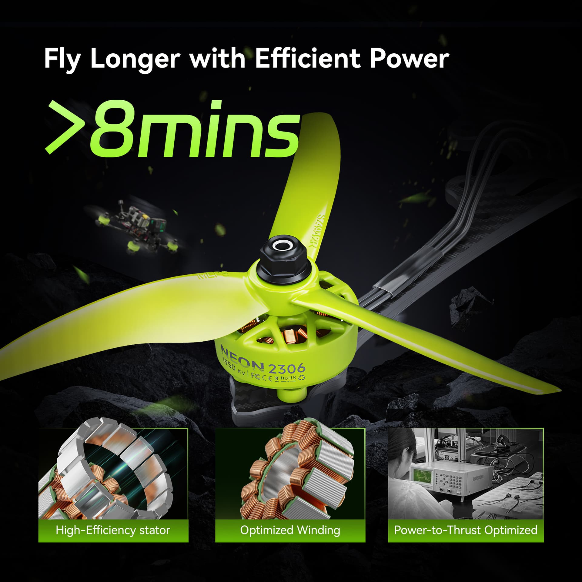 MEPS NEON 2306 Quad Motor for 5'' Freestyle FPV Drone 1950KV/2050KV/2550KV for fpv drones 2