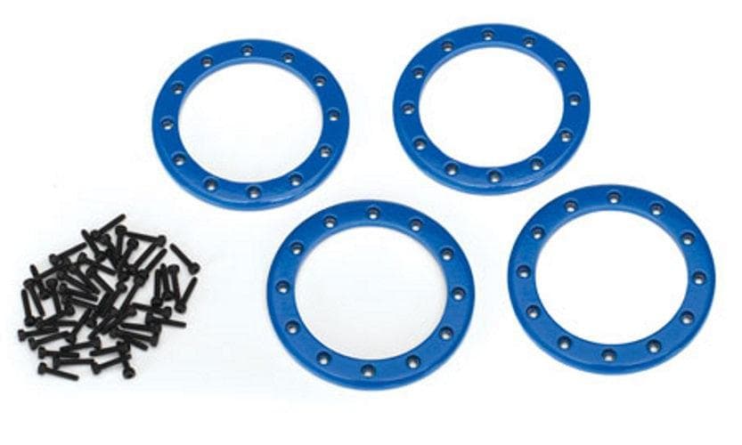Traxxas 8168X Beadlock Rings Blue (2.2') (Aluminum) (4) /2x10 CS (48) TRX-4 for fpv drones