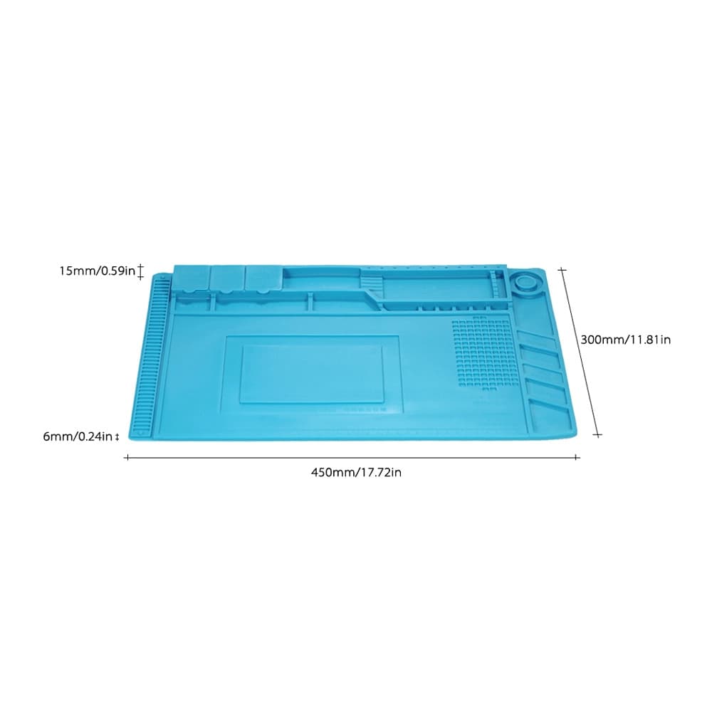 Kaisi S-160 Heat Resistant Silicone Magnetic Soldering Work Mat - 13 - Blue for fpv drones 4