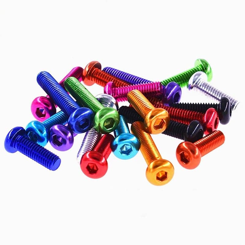 10pc M3x8 Allen Key Button Head Pack Coloured Aluminum 7075