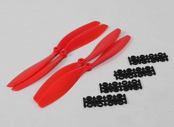 10x4.5 SF Props 2pc CW 2 pc CCW Rotation (Red) for fpv drones