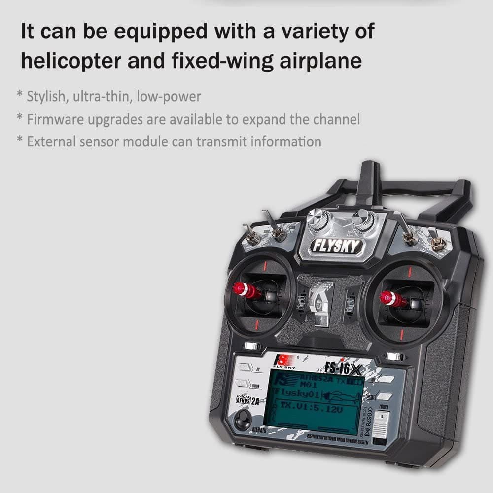 Flysky FS-i6X 10CH 2.4GHz AFHDS RC Transmitter w- X6B Receiver for fpv drones 1