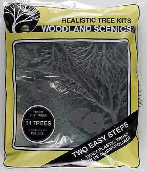 Woodland Scenics TR1102 N/HO Tree Kits 3/5" (14) Train Scenery for fpv drones
