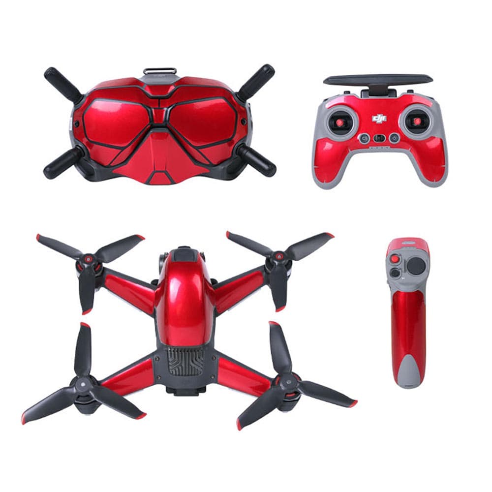 Protective Skin voor DJI FPV Combo - BRIGHT RED for fpv drones 1