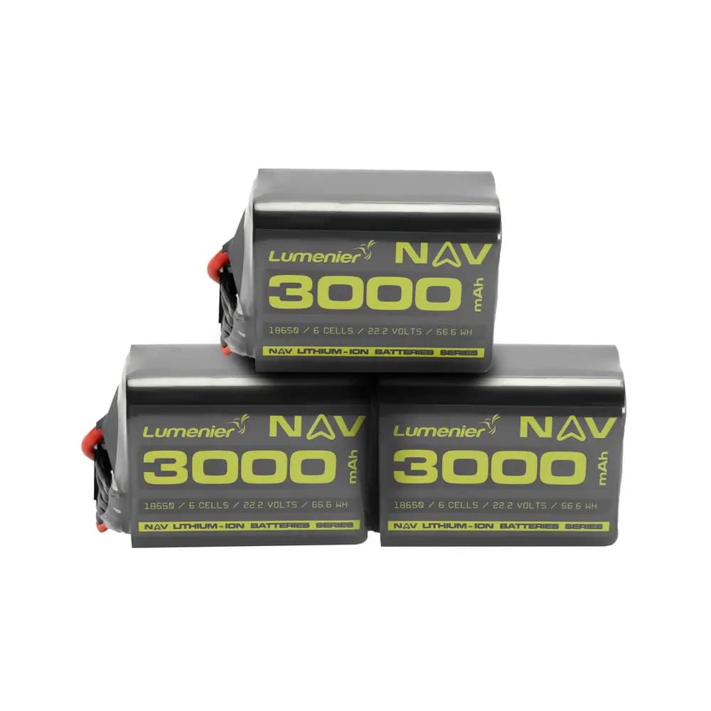 Lumenier NAV 3000mAh 6S Lithium-Ion Battery XT60 - 3 Pack Bundle - 22.2 Volt (6 Cell) for fpv drones 1