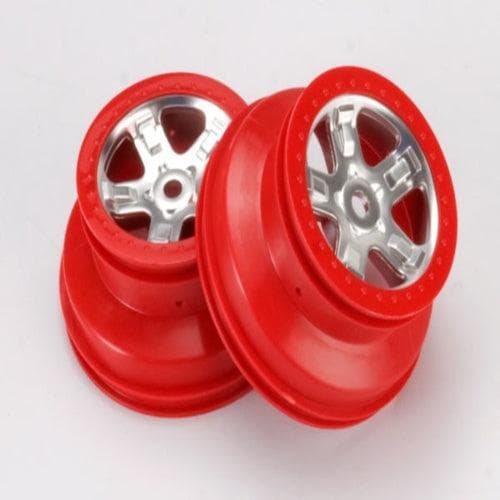 Traxxas 5972A Red Satin Chrome Wheels Beadlock Slayer for fpv drones