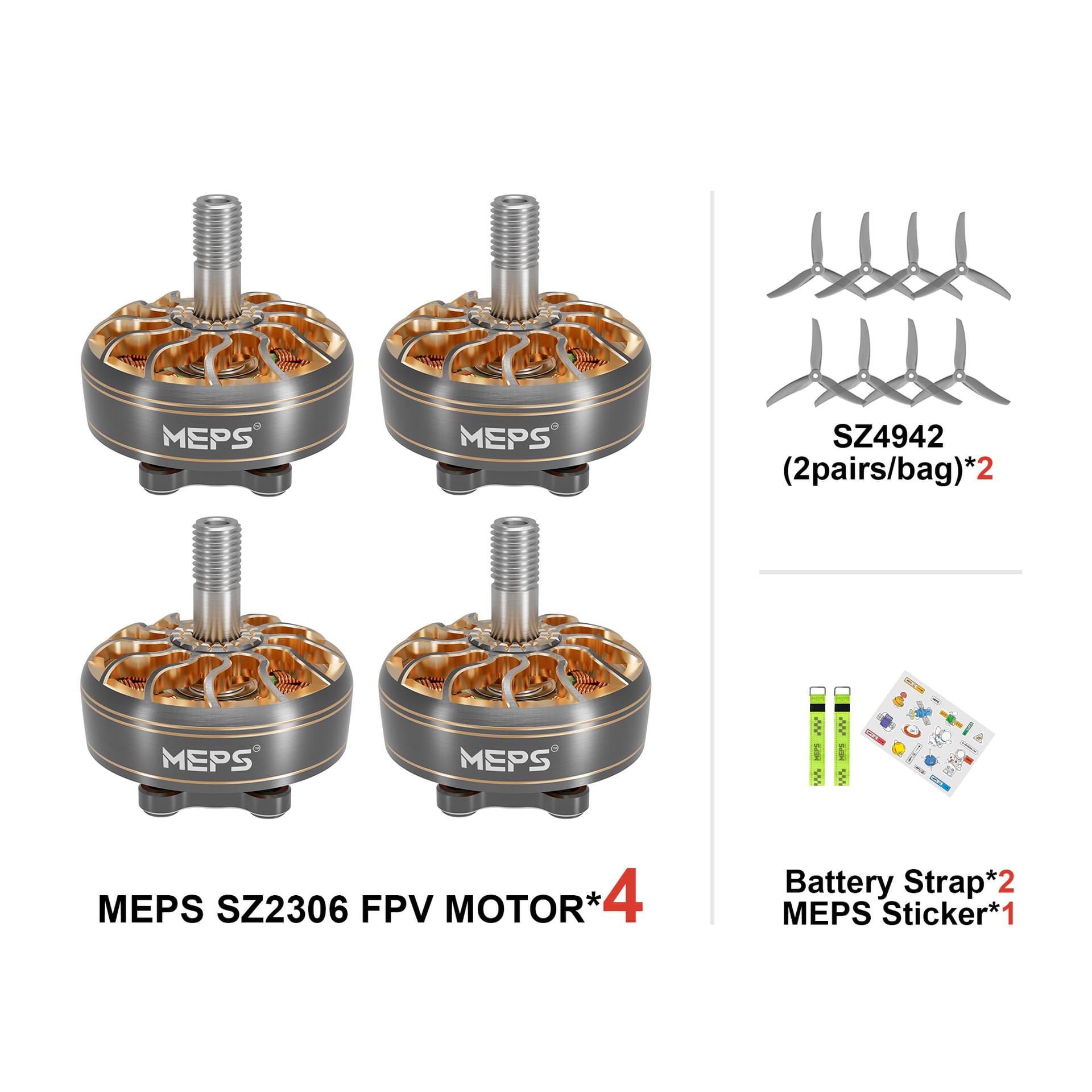 4pcs SZ2207 FPV Motors & 4pairs SZ5145 Propellers Bundle Sale for fpv drones 3