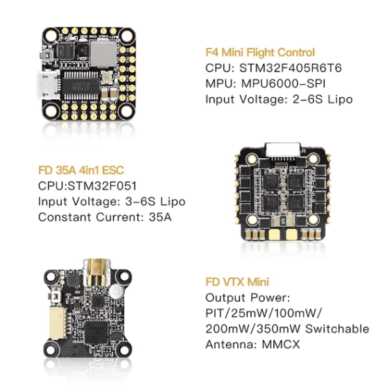 HGLRC FD435 VTX STACK 20X20mm 3-6s - SMA for fpv drones 6