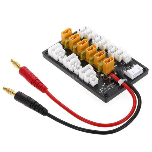 XT30 Plug Li-Po Battery Parallel Charging Board with Cable Adapters for fpv drones 2