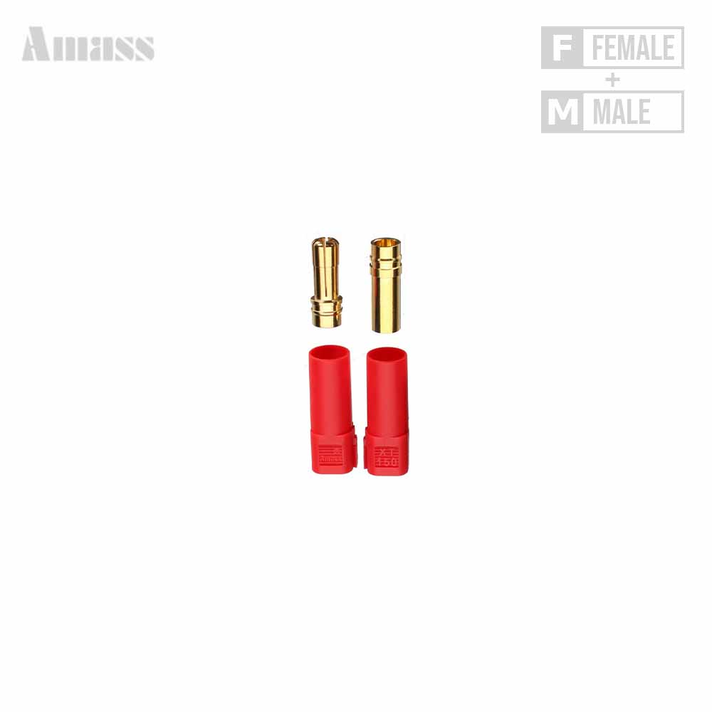 XT150 Connector (ROOD) - 1 SET (Female + Male) for fpv drones
