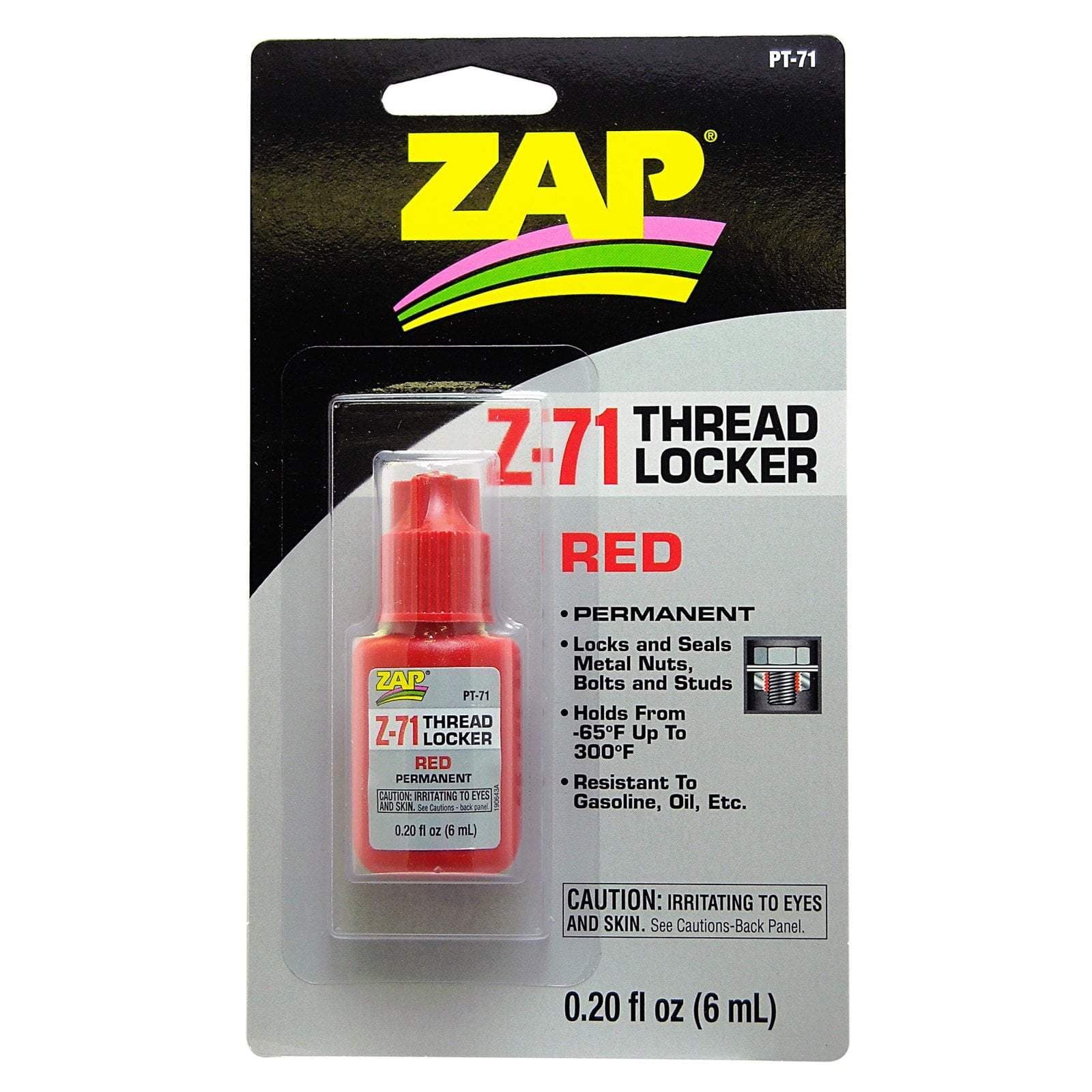 ZAP PT71 Z-71 Red Thread Locker Loctite 0.2oz for fpv drones