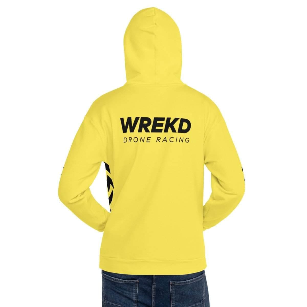 WREKD Drone Racing Unisex Hoodie - Yellow for fpv drones 9