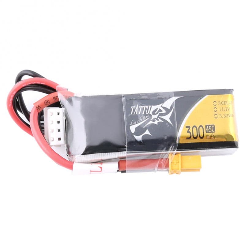 Tattu 300mAh 3S 45C Lipo Battery Pack XT30 for fpv drones 3