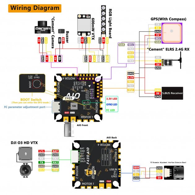 DarwinFPV F435 45A AM32 board for FPV drones for fpv drones 10