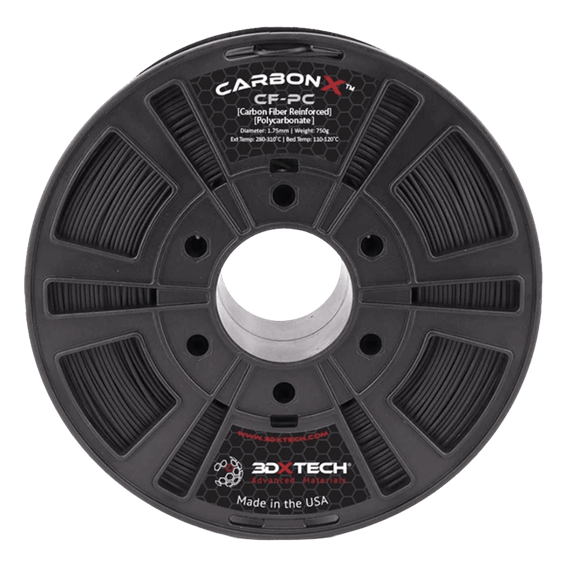 3DXTech CARBONX PC+CF 1.75mm Filament 750g