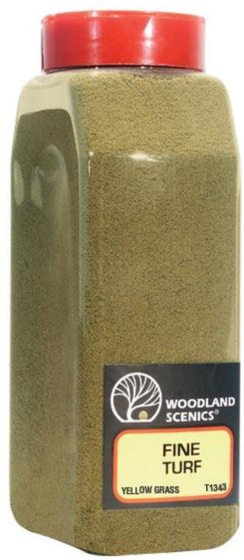 Woodland Scenics T1343 Turf Fine Yellow Grass 32 oz Train Scenery for fpv drones
