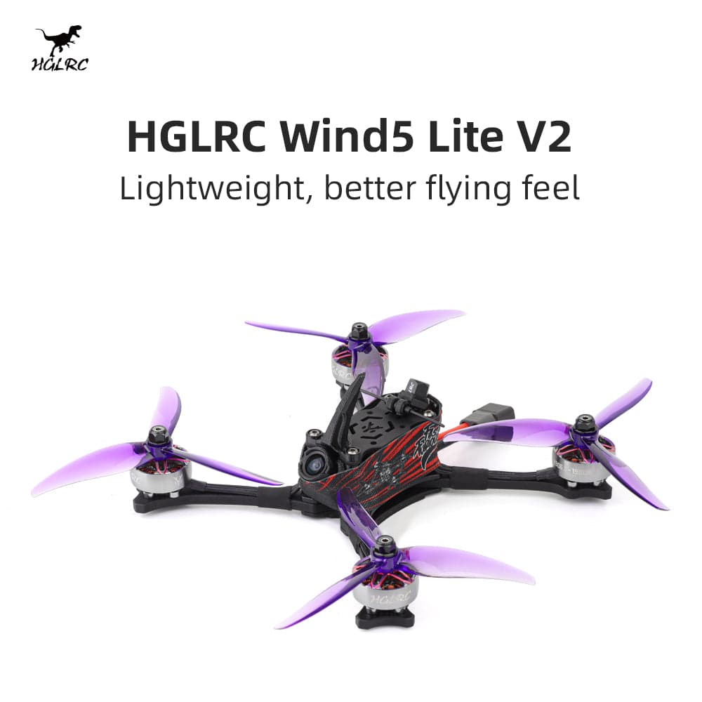 HGLRC Wind5 Lite V2 Racing Drone Elrs2.4G version