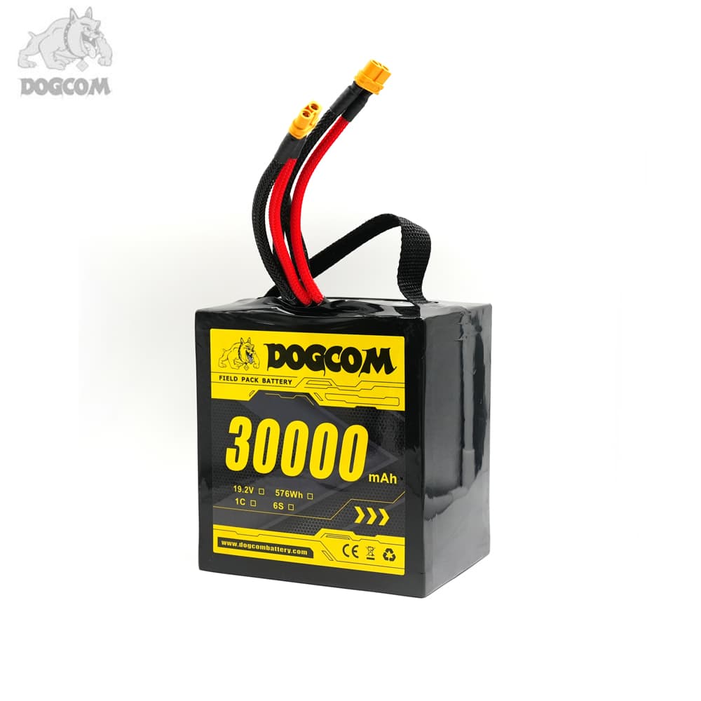 DOGCOM 30.000mAh 1C 6S Field Pack - 22.2V LiFe - XT60 for fpv drones 1